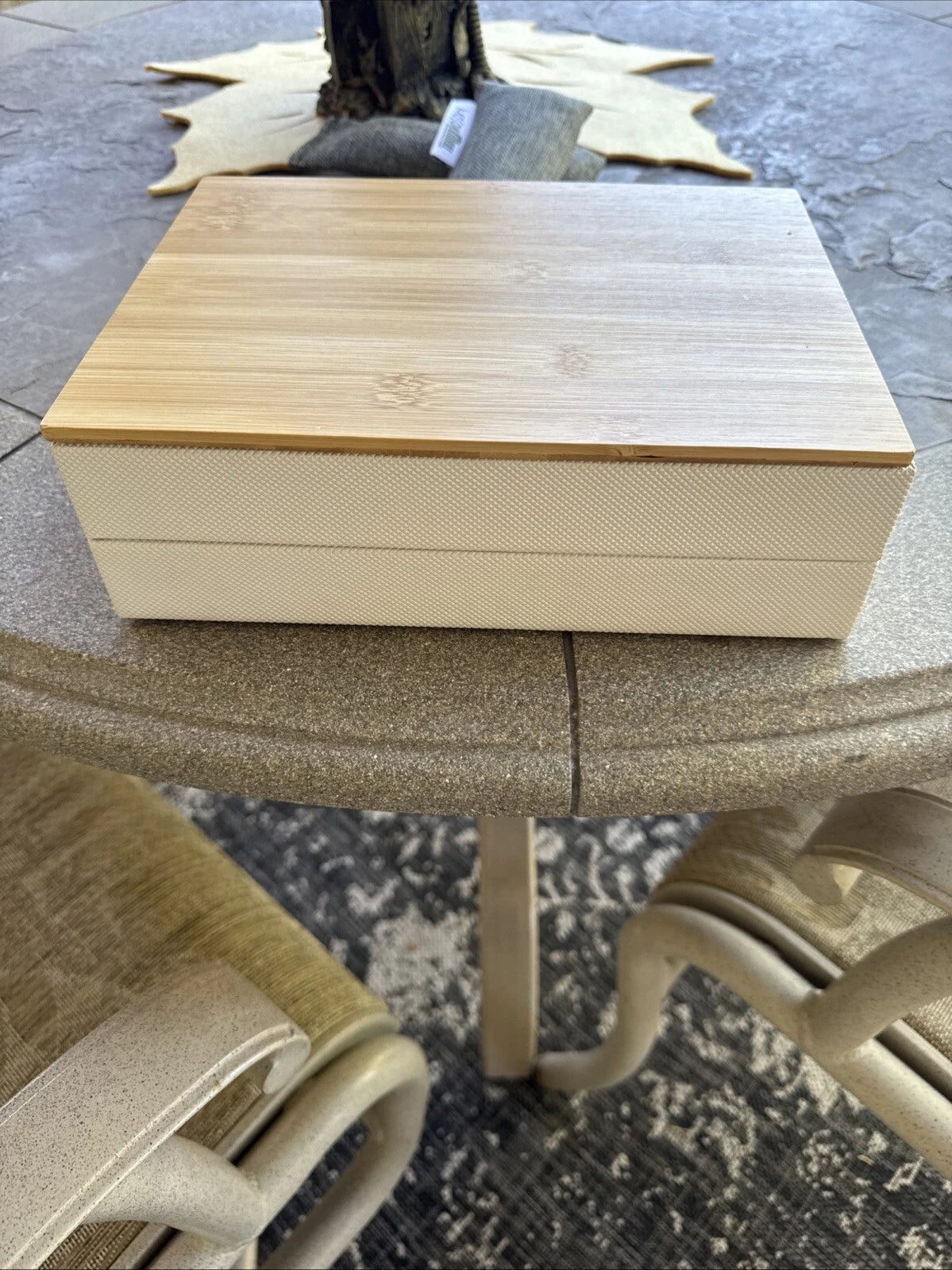 Two Layer Wooden Storage Jewelry Box. In Great Condition, Great For Storage! | eBay