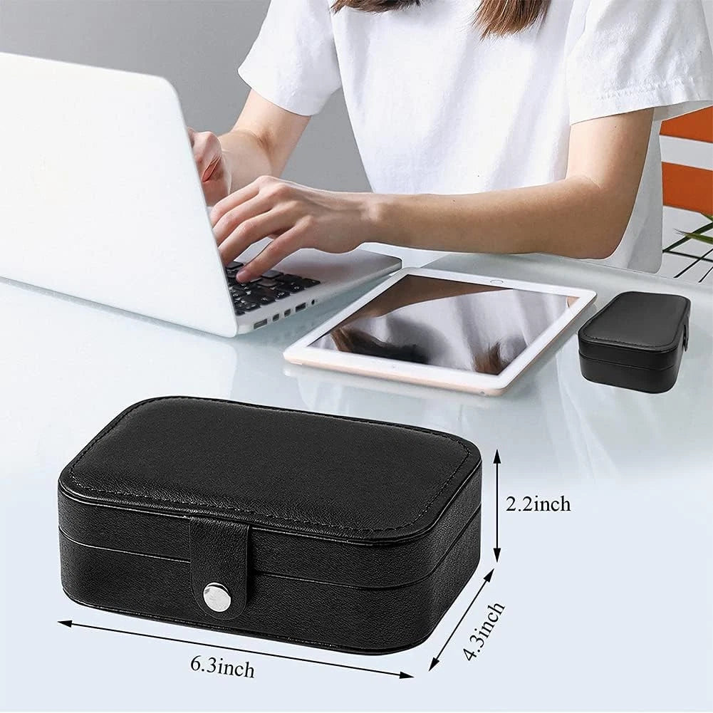 Travel Jewelry Box, PU Leather Small Jewelry Organizer | eBay