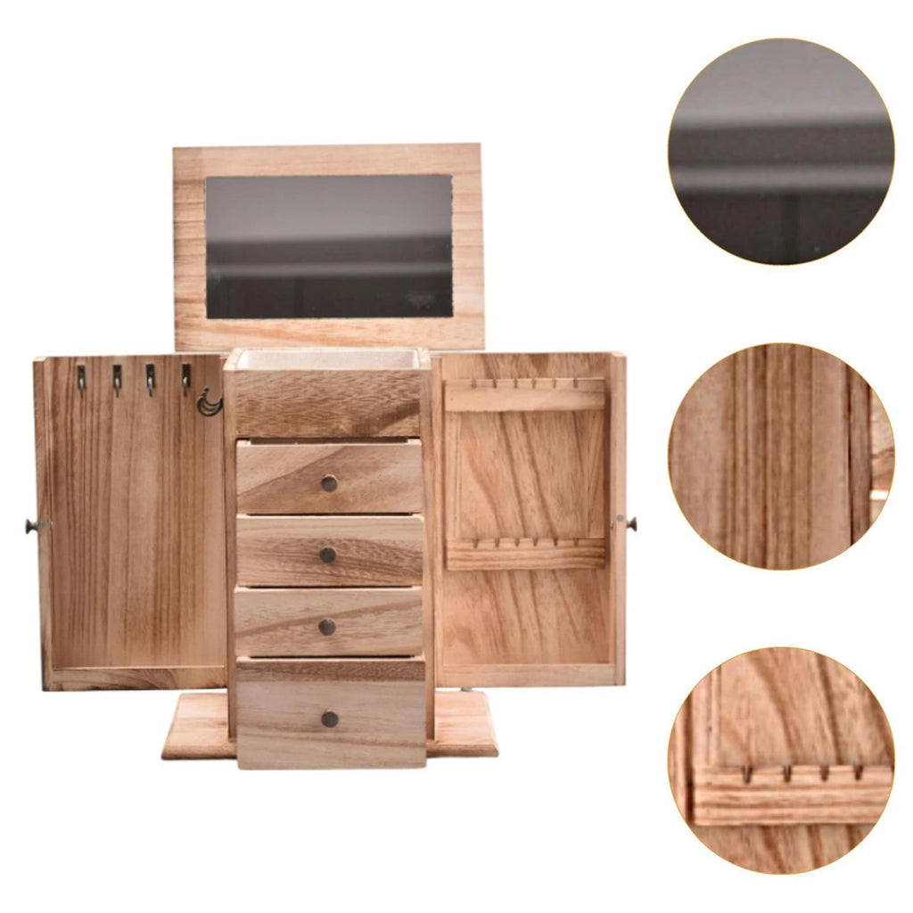 Wooden Jewelry Box Jewelry Organizer Farmhouse Jewelry Holder Organizer Jewelry | eBay