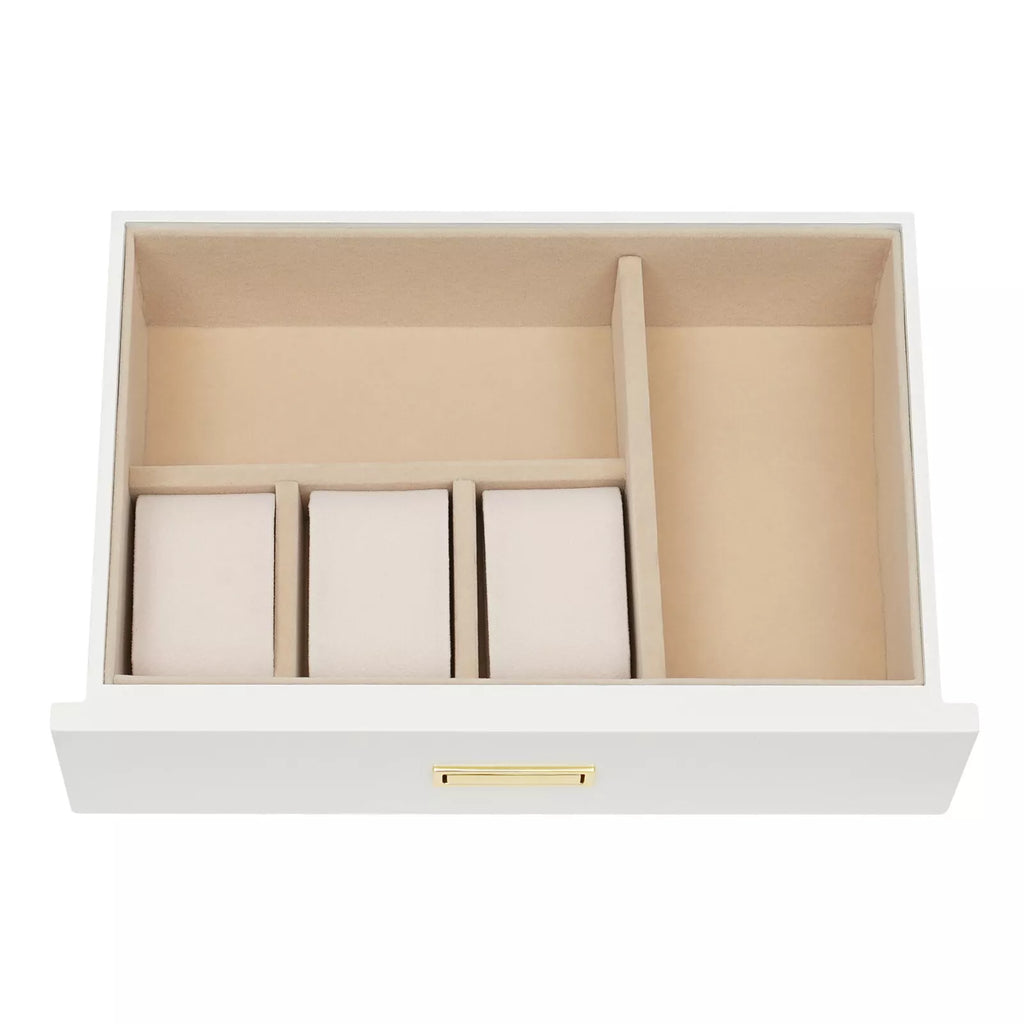11*7.5*7.1in 3-Layer White Jewelry Organizer Box For Storage Earrings Necklace | eBay