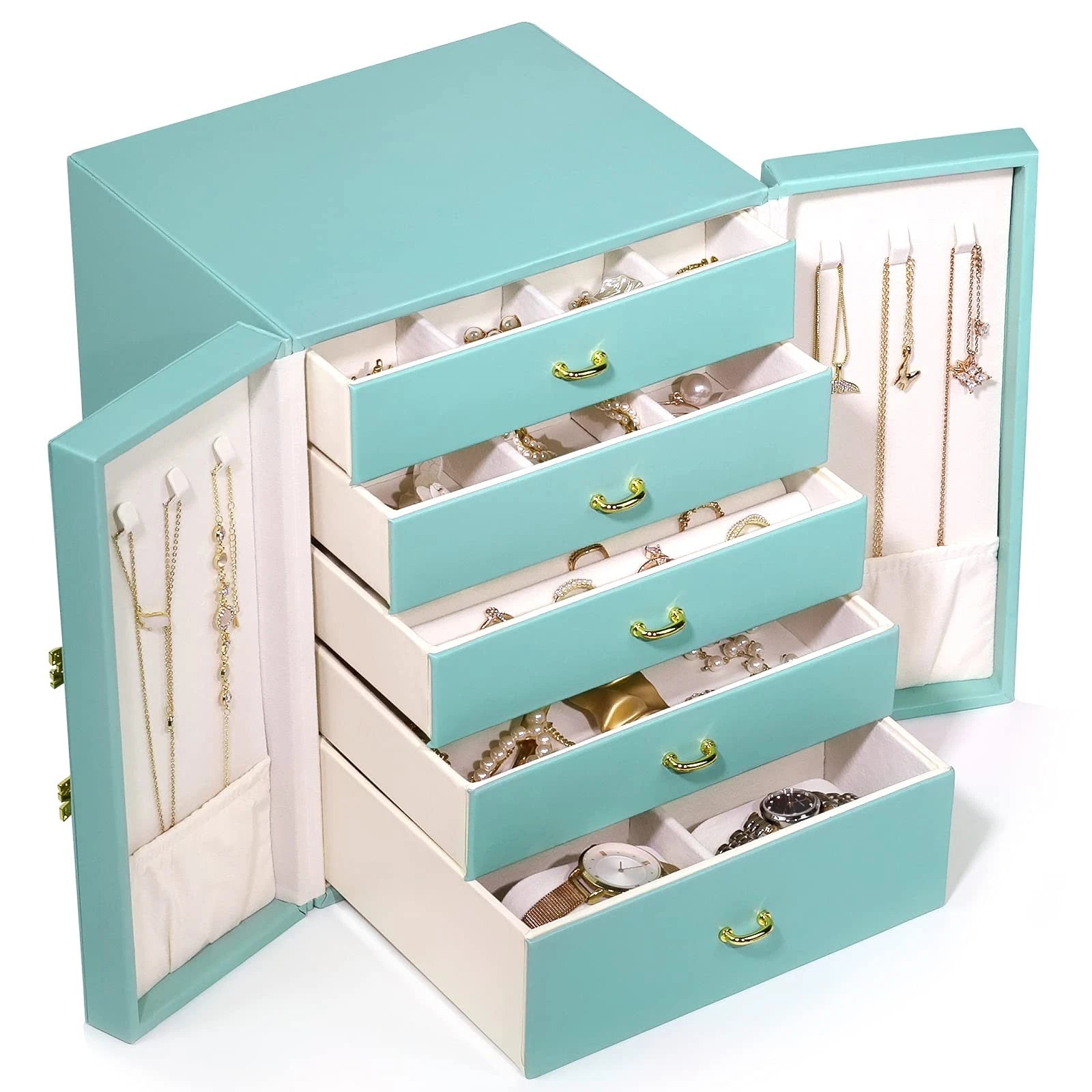 Jewelry Boxes & Organizers, Large Jewelry Boxes Organizers with 5 Drawers Nec... | eBay