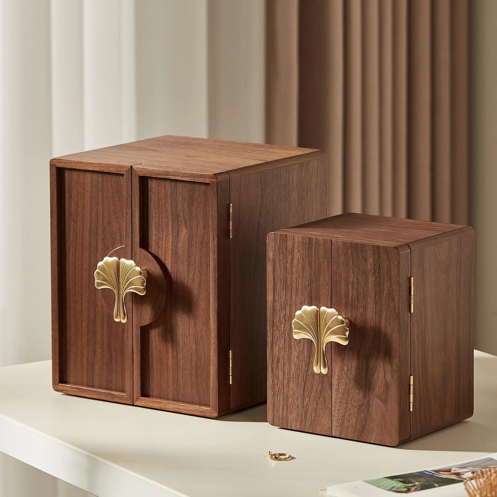 Homruilink Wooden Jewelry Box 5 Layer Black Walnut Large Jewelry Organizer wi... | eBay