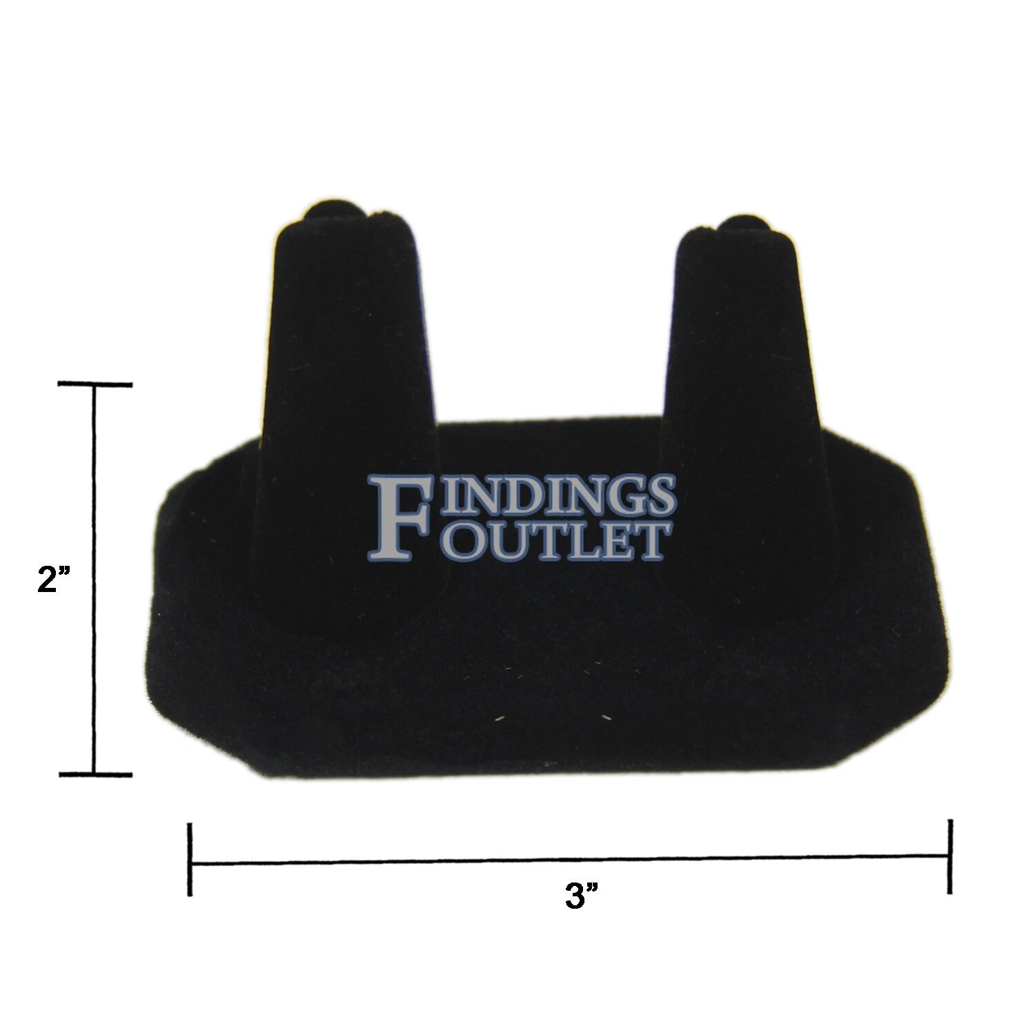 Black Velvet 2 Ring Jewelry Display Holder Showcase Organizer Finger Stand | eBay